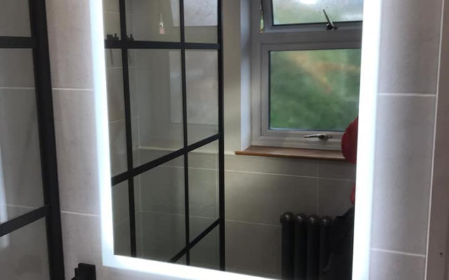 07 - Splash Kitchens & Bathrooms - Large Rectangle LED Mirror above a Basin